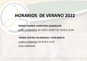 horarios tienda verano